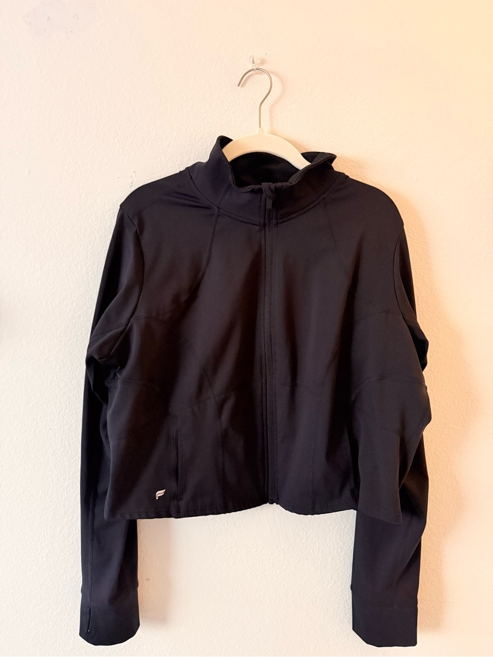 Fabletics Black Full-Zip Utility Jacket